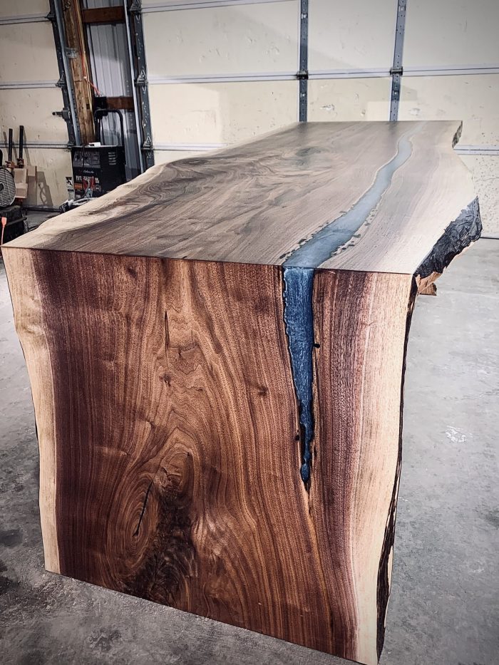 Black Walnut River Table with Trestle